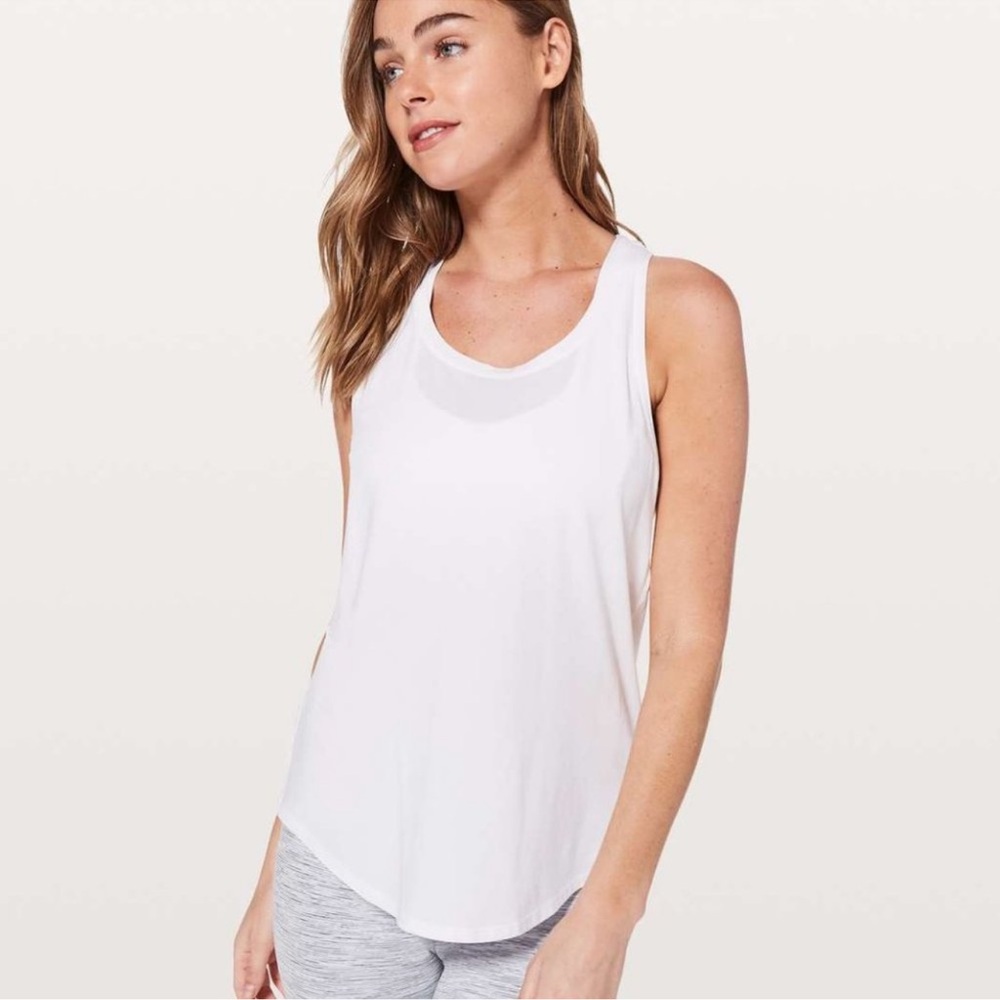 Lululemon Love Tank Pleated Size 6 White